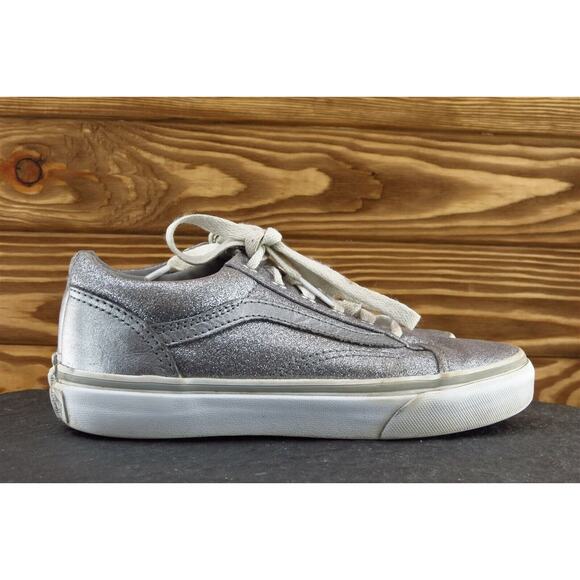 VANS Youth Girls Shoes Size 3 M Silver Skateboarding Fabric‎ - Picture 4 of 9